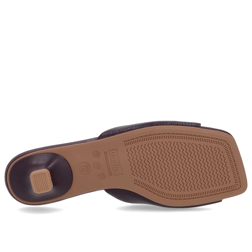 Tamanco Roxo Couro Textura Roxo 5