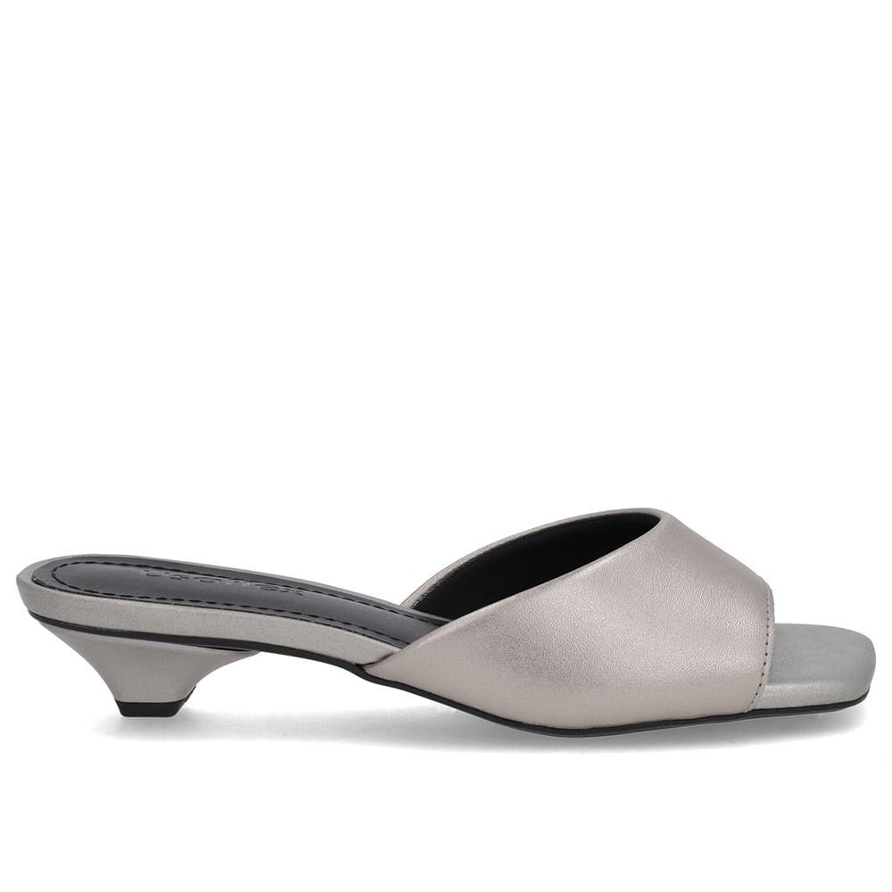 Tamanco Aço Couro Liso