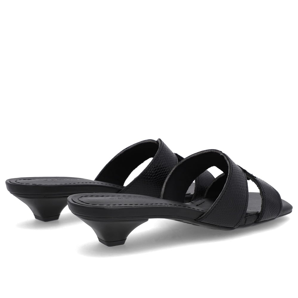 Tamanco Preto Couro Textura Preto 3