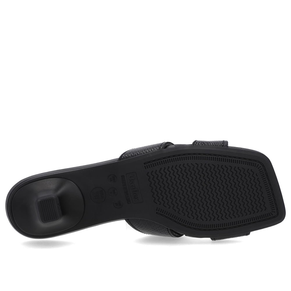 Tamanco Preto Couro Textura Preto 5