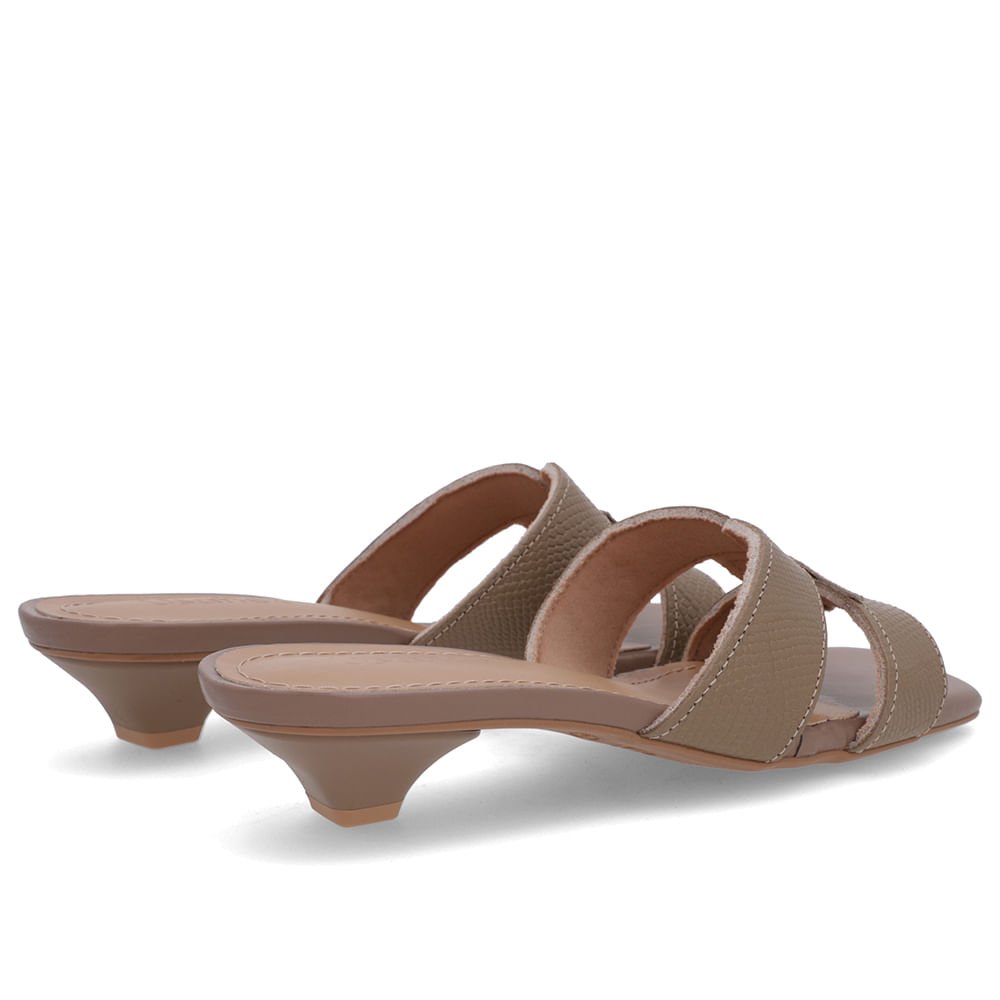 Tamanco Marrom Couro Textura Marrom 3