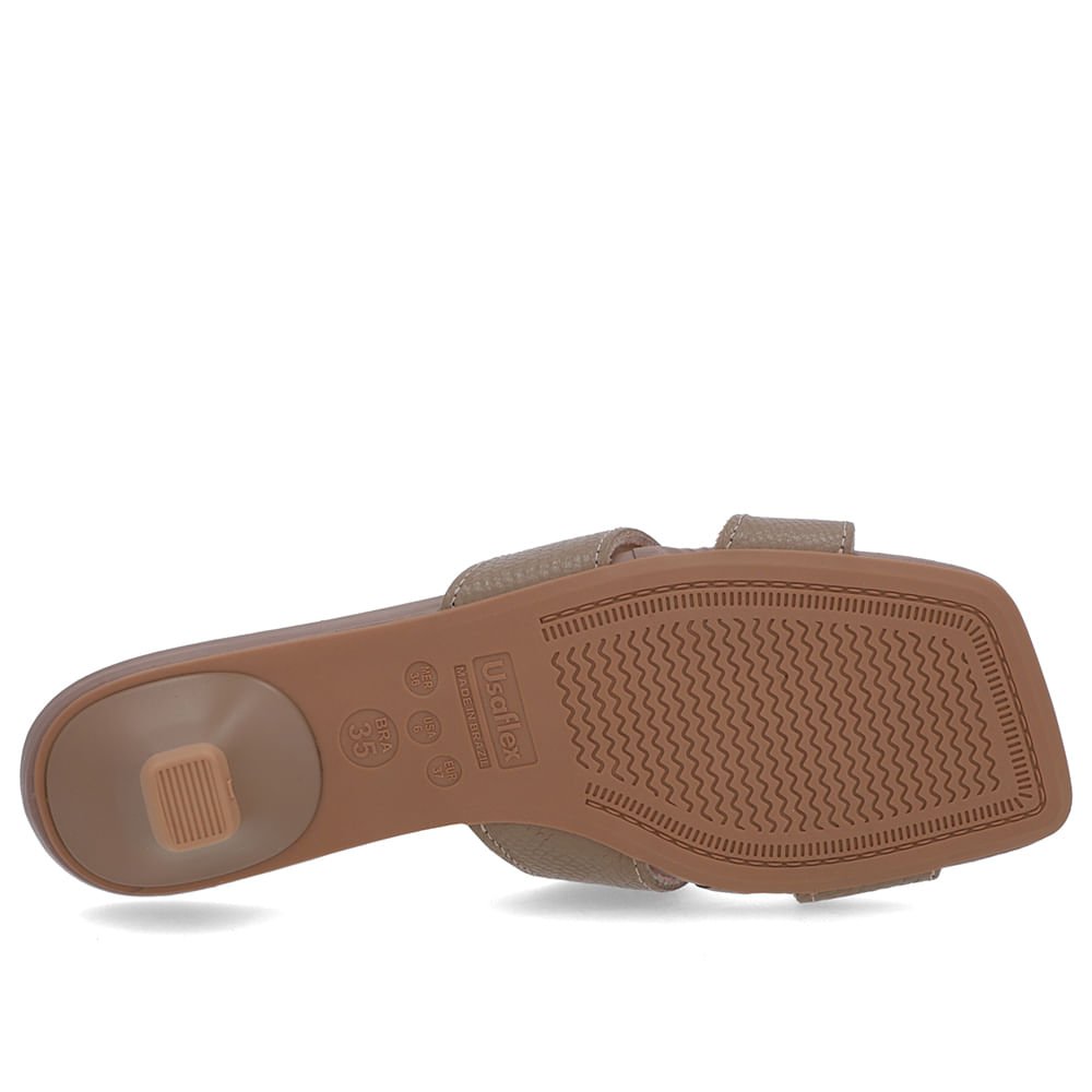 Tamanco Marrom Couro Textura Marrom 5