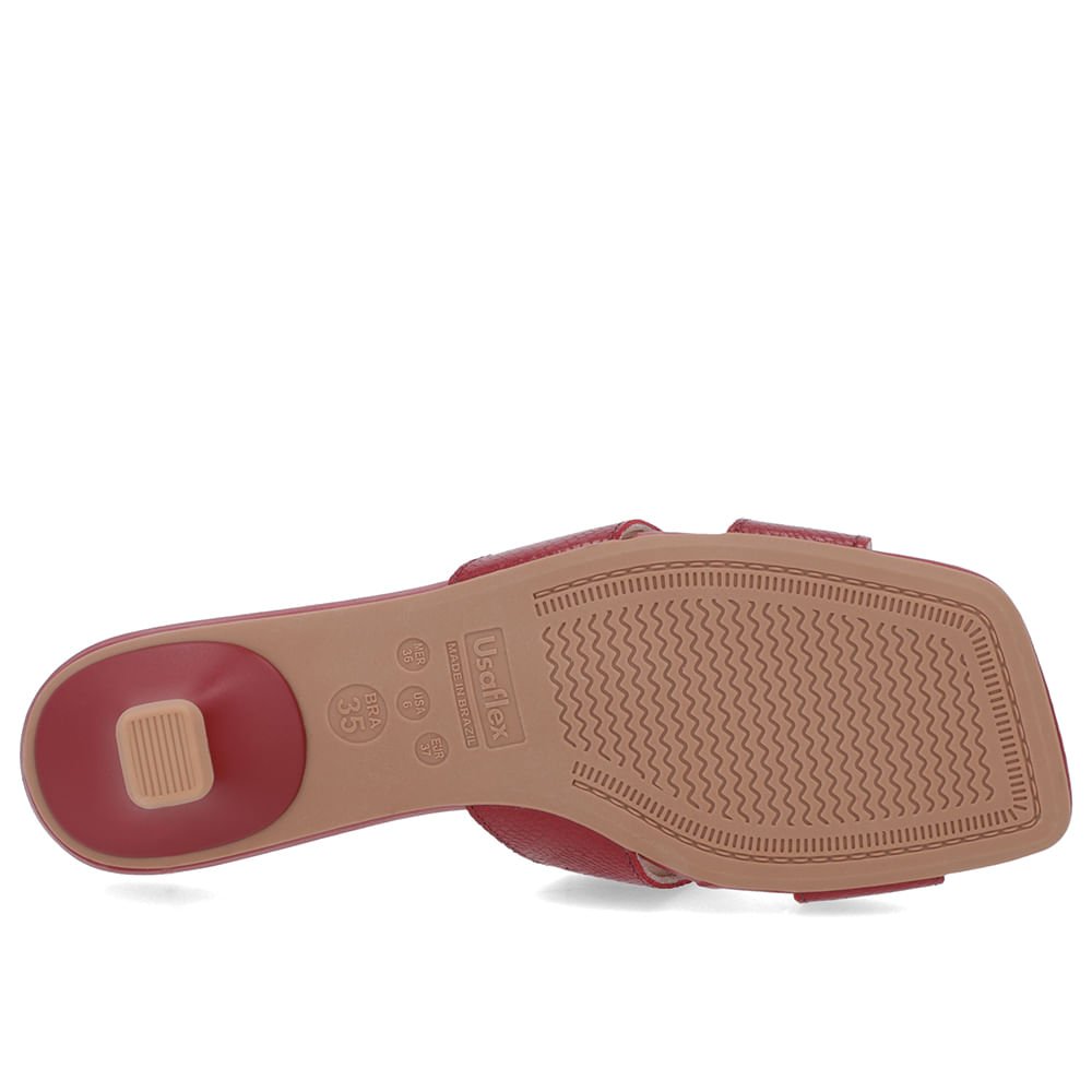 Tamanco Vermelho Couro Textura Vermelho 5