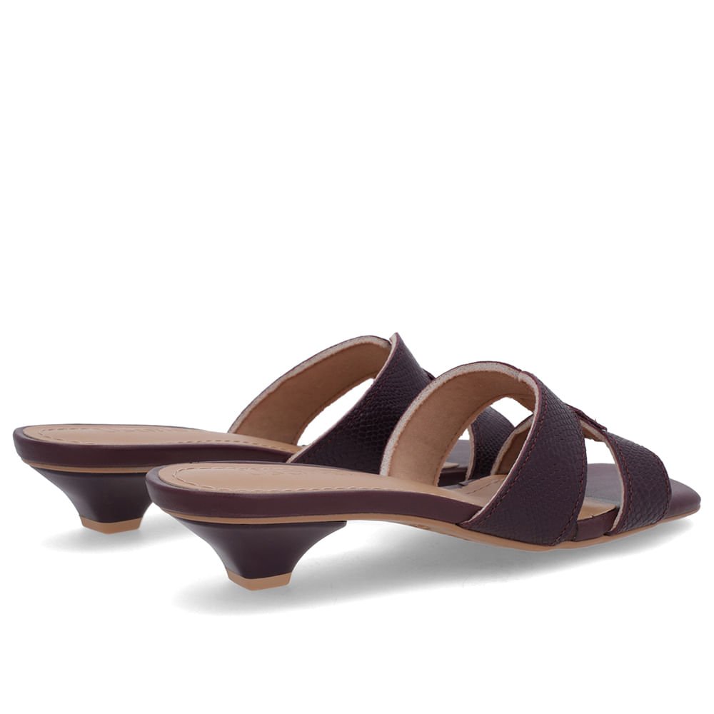 Tamanco Roxo Couro Textura Roxo 3