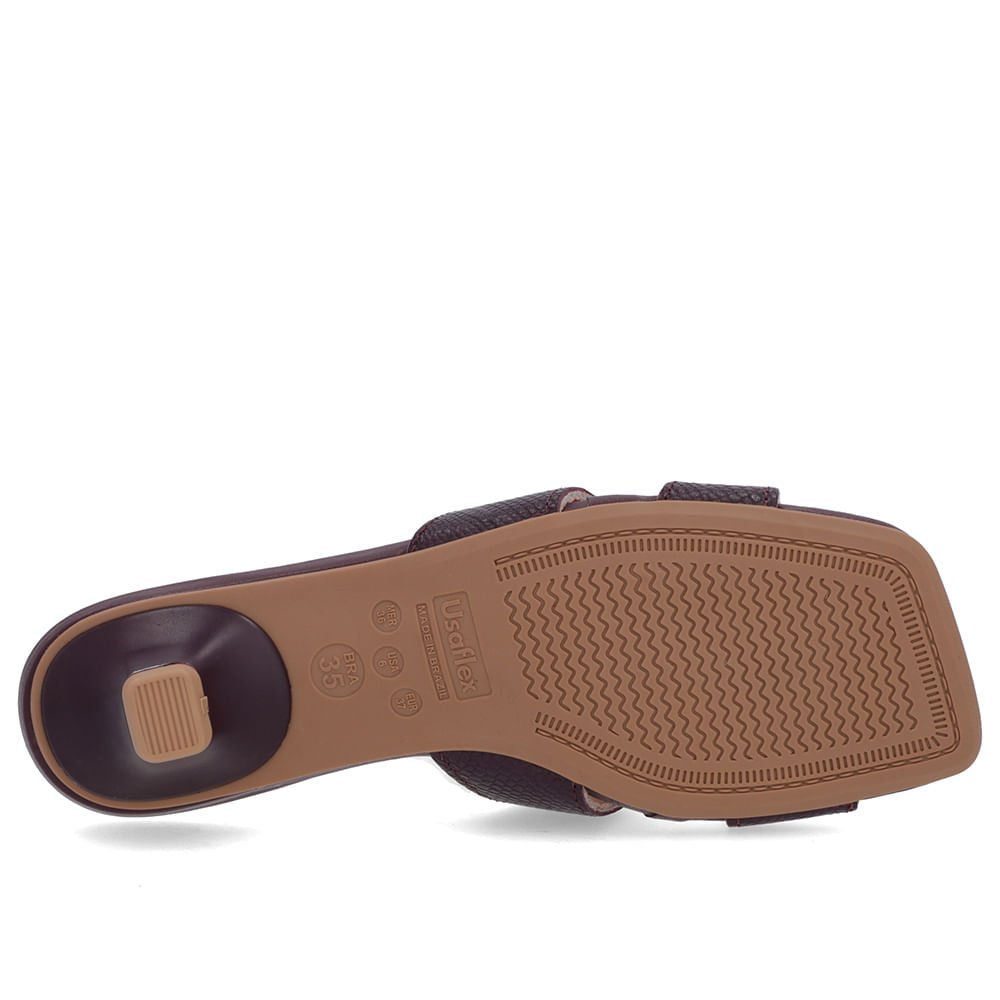 Tamanco Roxo Couro Textura Roxo 5