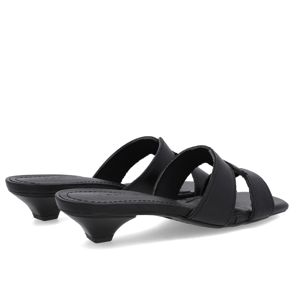 Tamanco Preto Couro Liso Preto 3