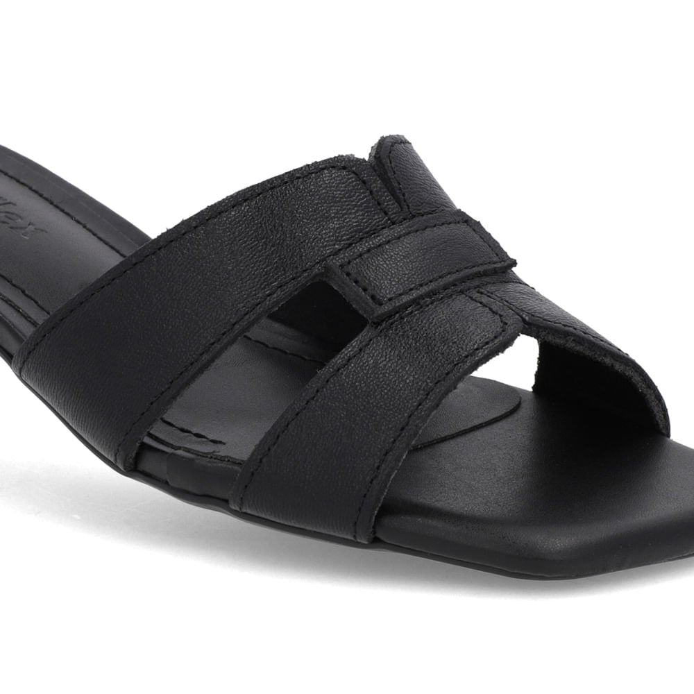 Tamanco Preto Couro Liso Preto 4