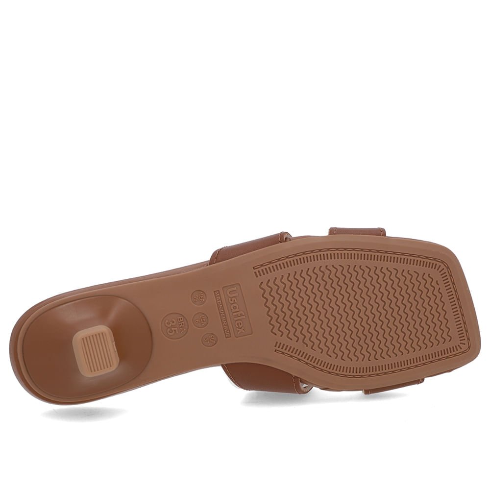 Tamanco Marrom Couro Liso Marrom 5