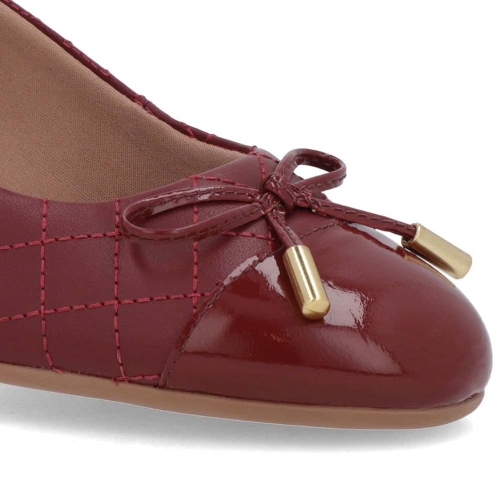 Scarpin Vermelho Couro Matelassê Vermelho 4