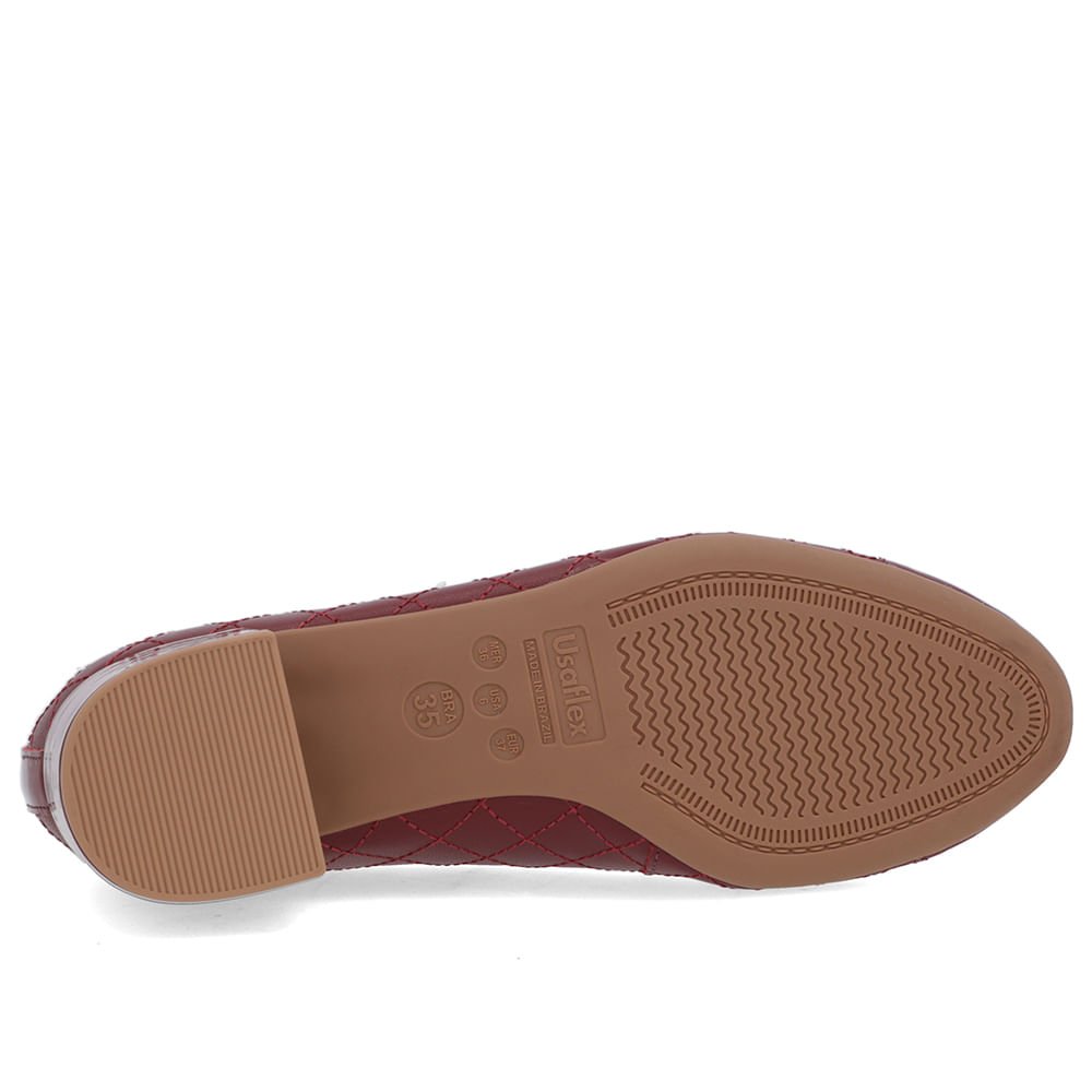 Scarpin Vermelho Couro Matelassê Vermelho 5