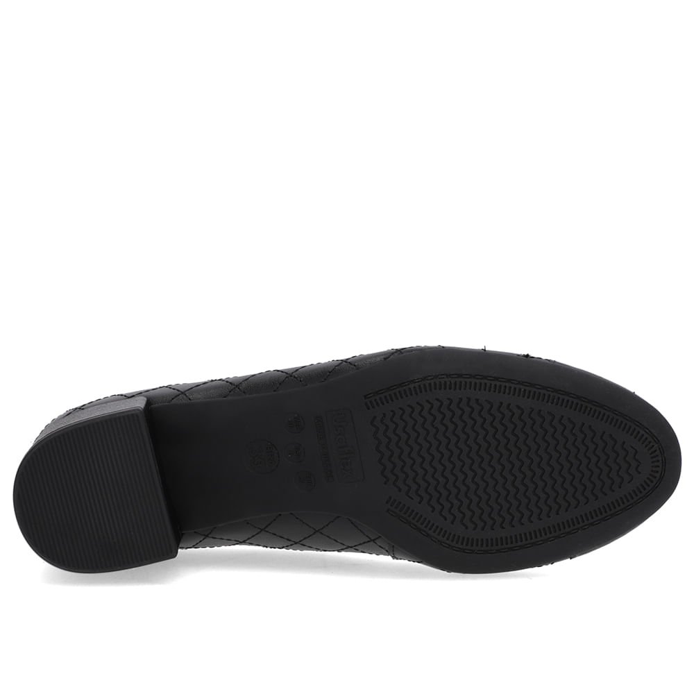 Scarpin Preto Couro Matelassê Preto 5