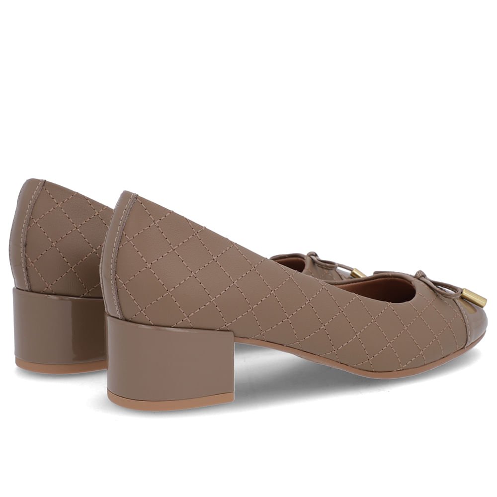 Scarpin Marrom Couro Matelassê Marrom 3