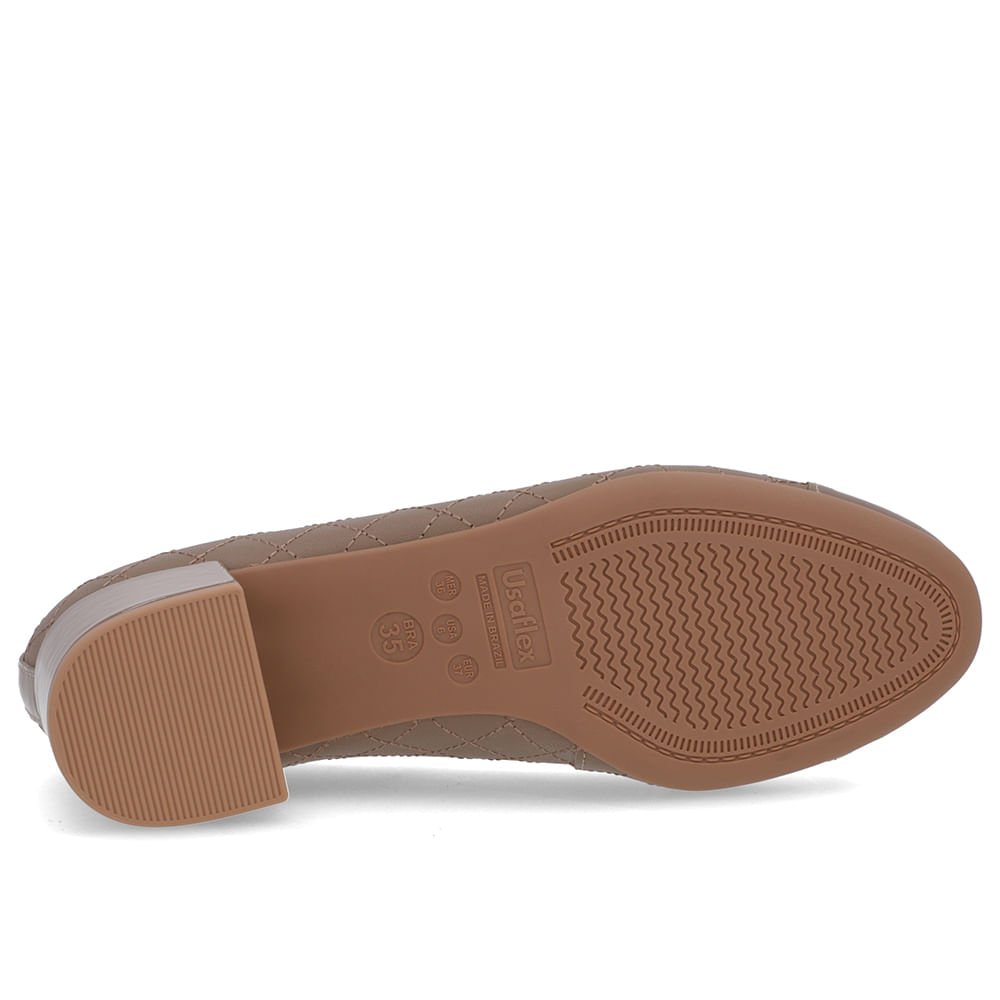 Scarpin Marrom Couro Matelassê Marrom 5