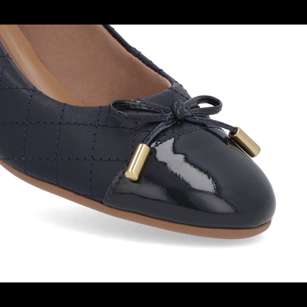 Scarpin Azul Couro Matelassê Azul 4