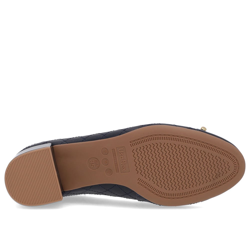 Scarpin Azul Couro Matelassê Azul 5