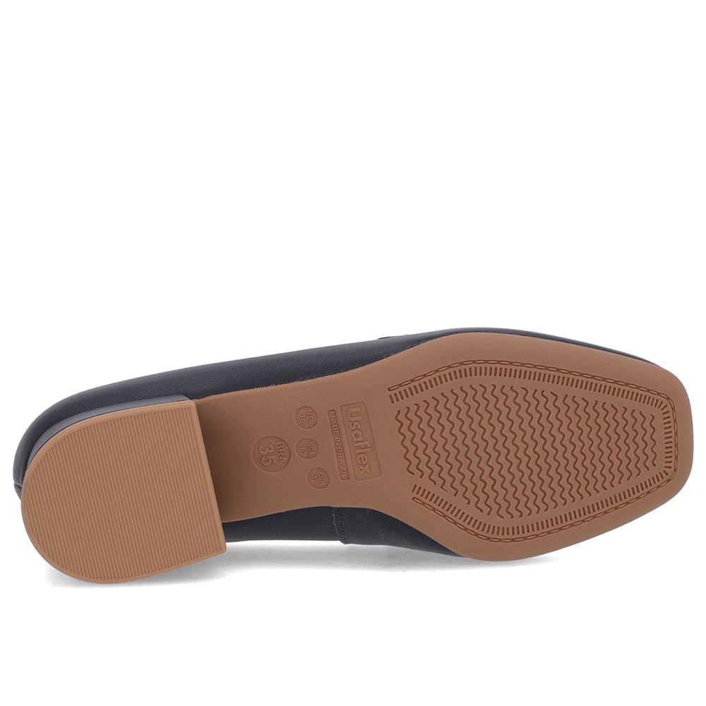 Loafer Azul Couro Bico Quadrado Azul 5