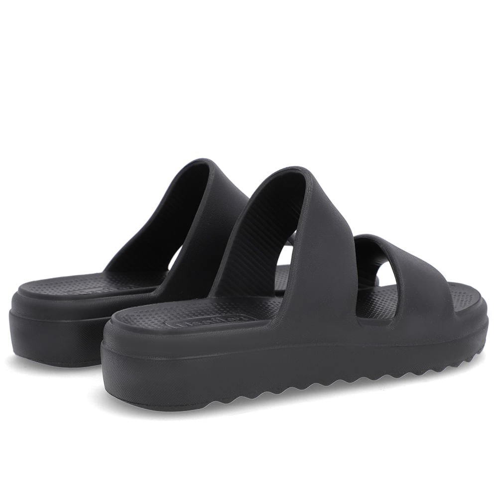 Chinelo Slide Preto Poofy Tiras Eva Preto 3