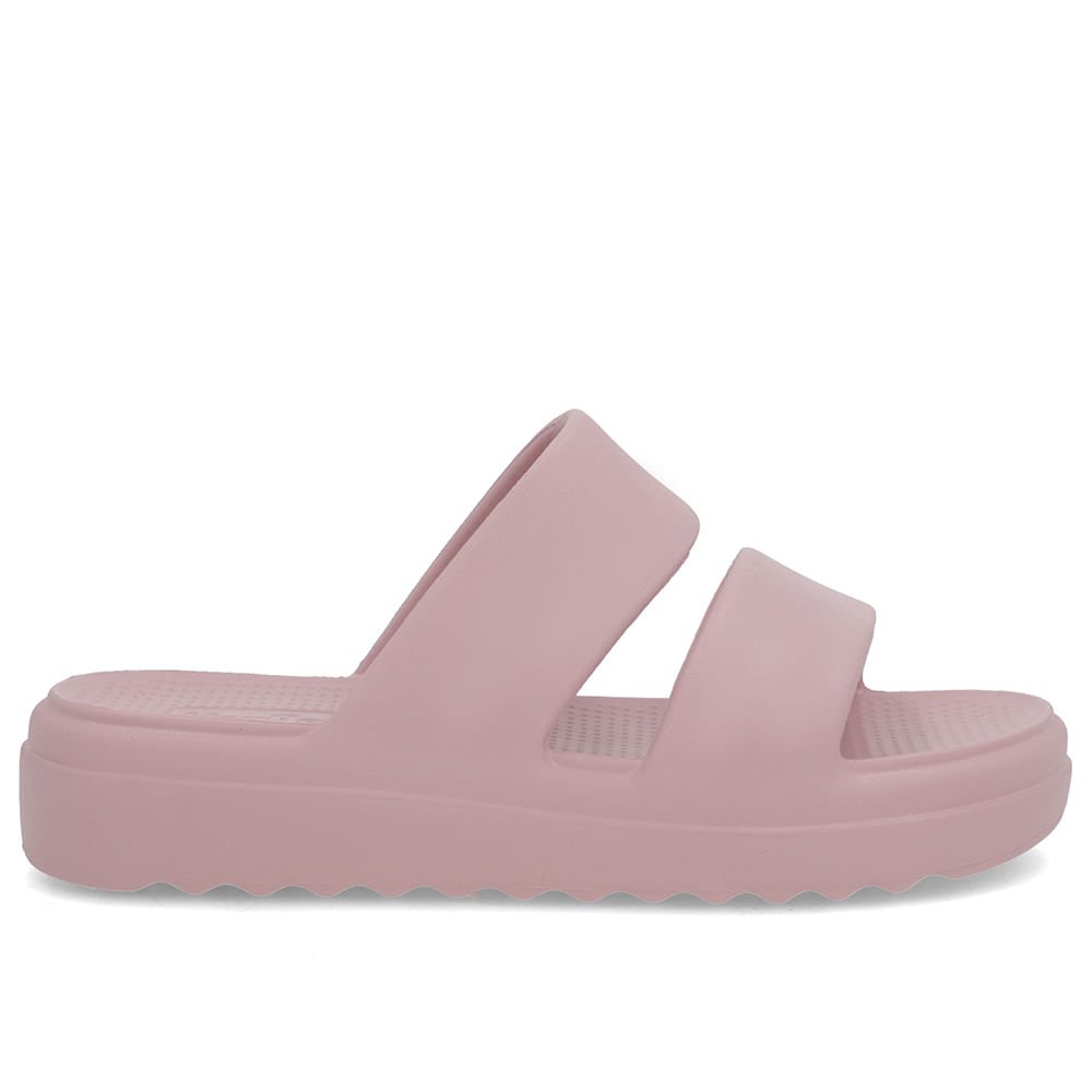 Chinelo Slide Bege Rose Poofy Tiras Eva