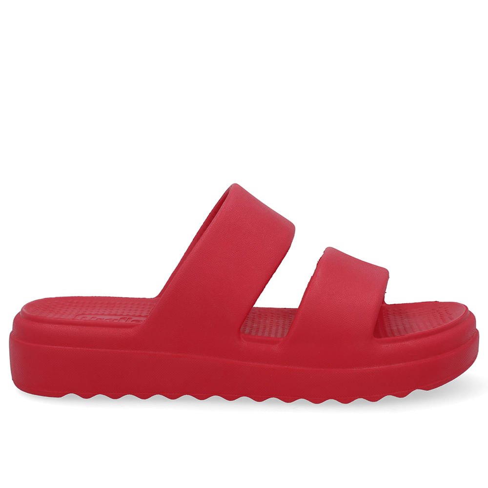 Chinelo Slide Vermelho Poofy Tiras Eva Vermelho 1