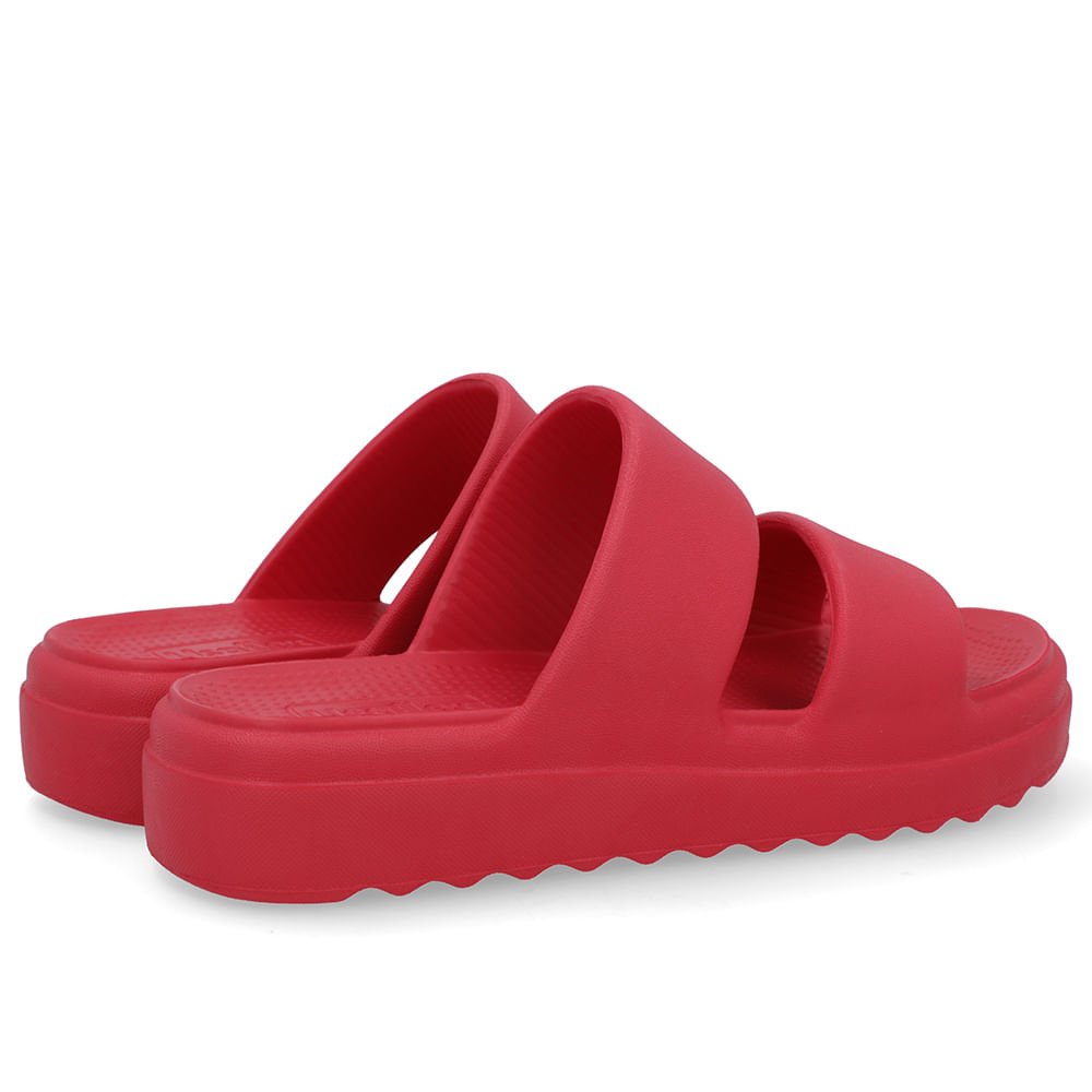 Chinelo Slide Vermelho Poofy Tiras Eva Vermelho 3