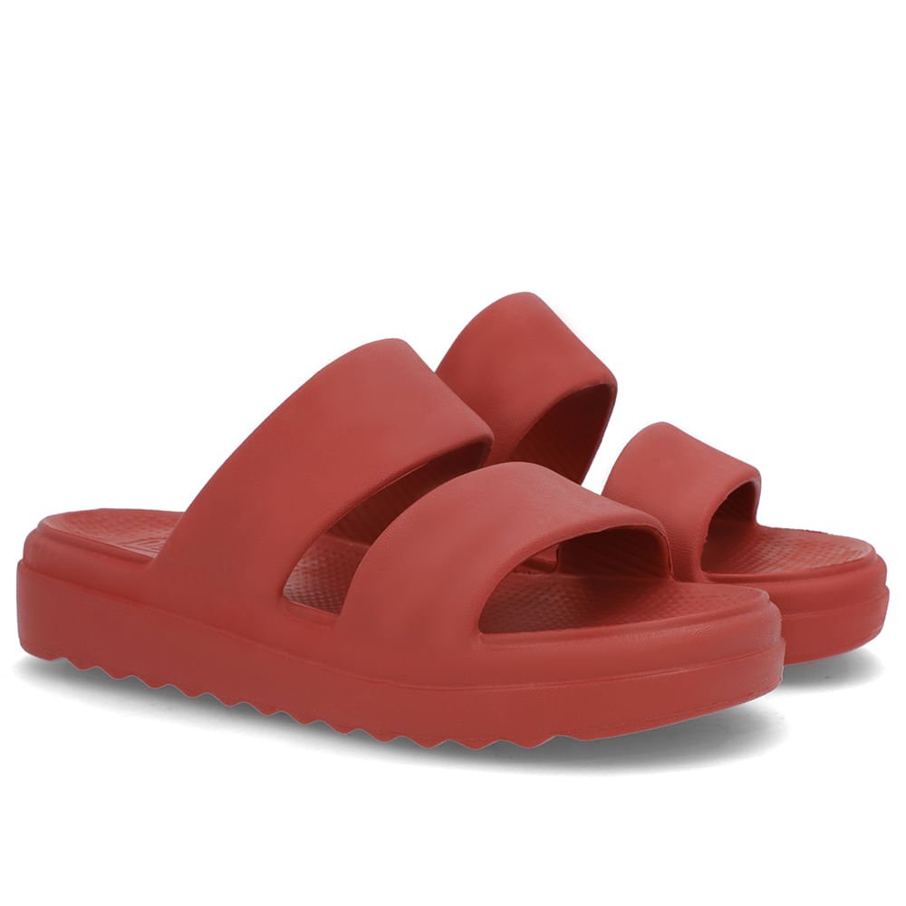 Chinelo Slide Marrom Poofy Tiras Eva Marrom 2