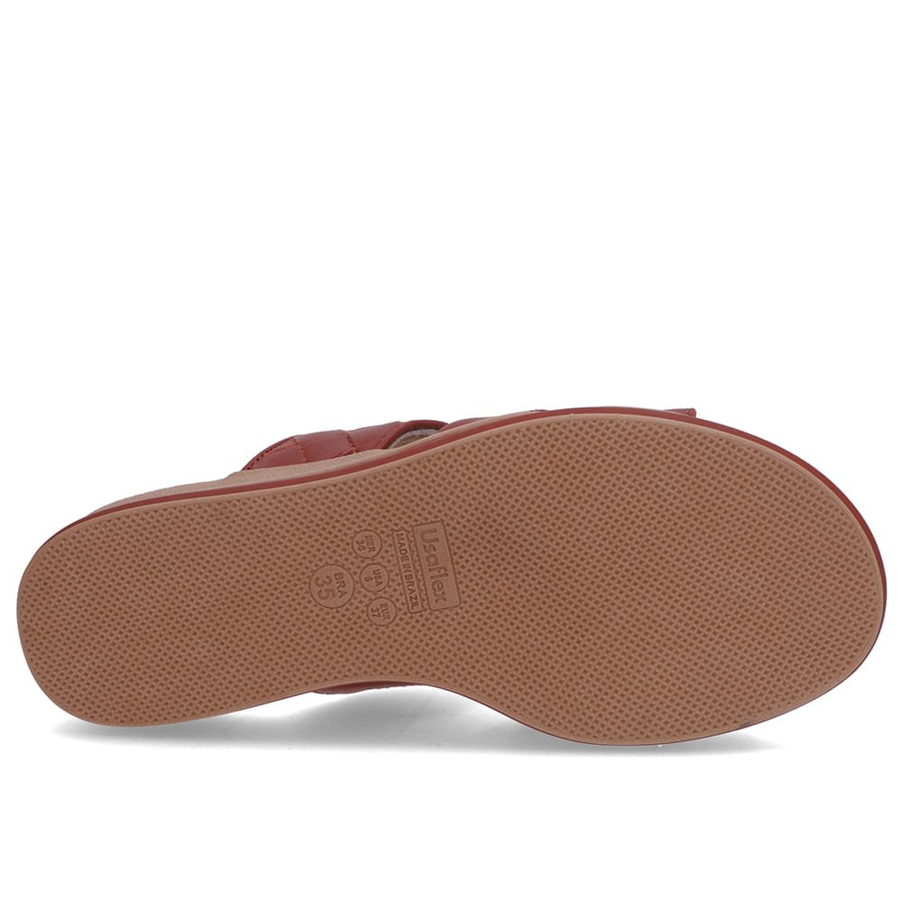 Tamanco Marrom Terracota Couro Tira Trançada Marrom 5