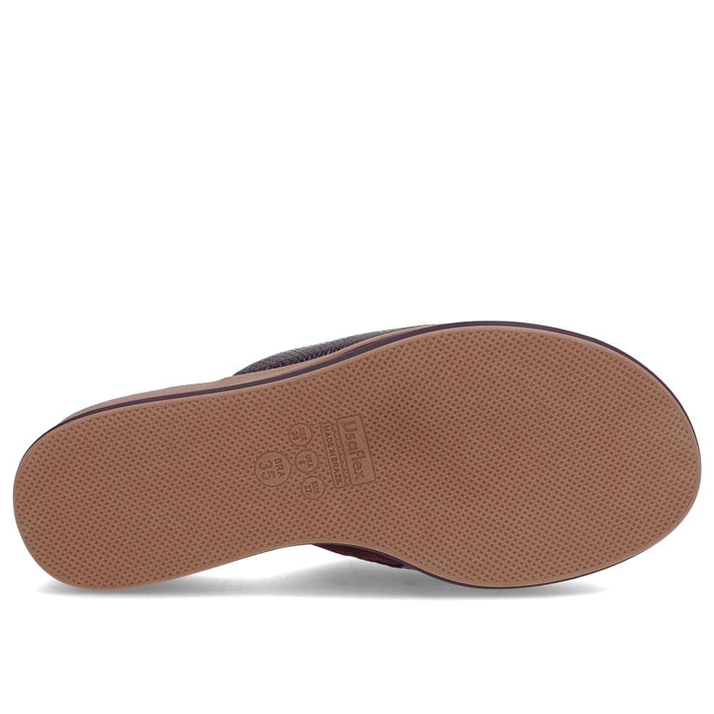 Tamanco Roxo Couro Tira Textura Roxo 5