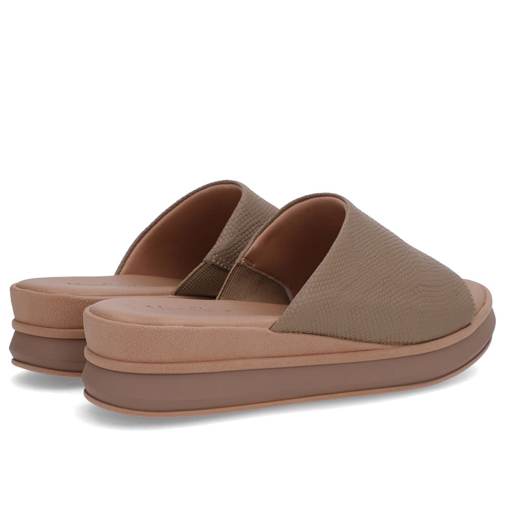 Tamanco Marrom Couro Tira Textura Marrom 3