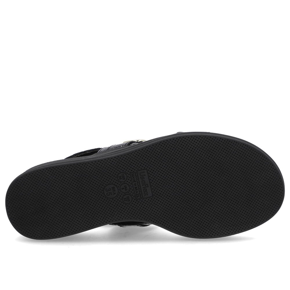 Sandália Salto Plataforma Verniz Preta Preto 5