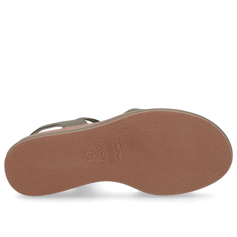 Sandália Salto Plataforma Couro Textura Tricô Verde Verde 5