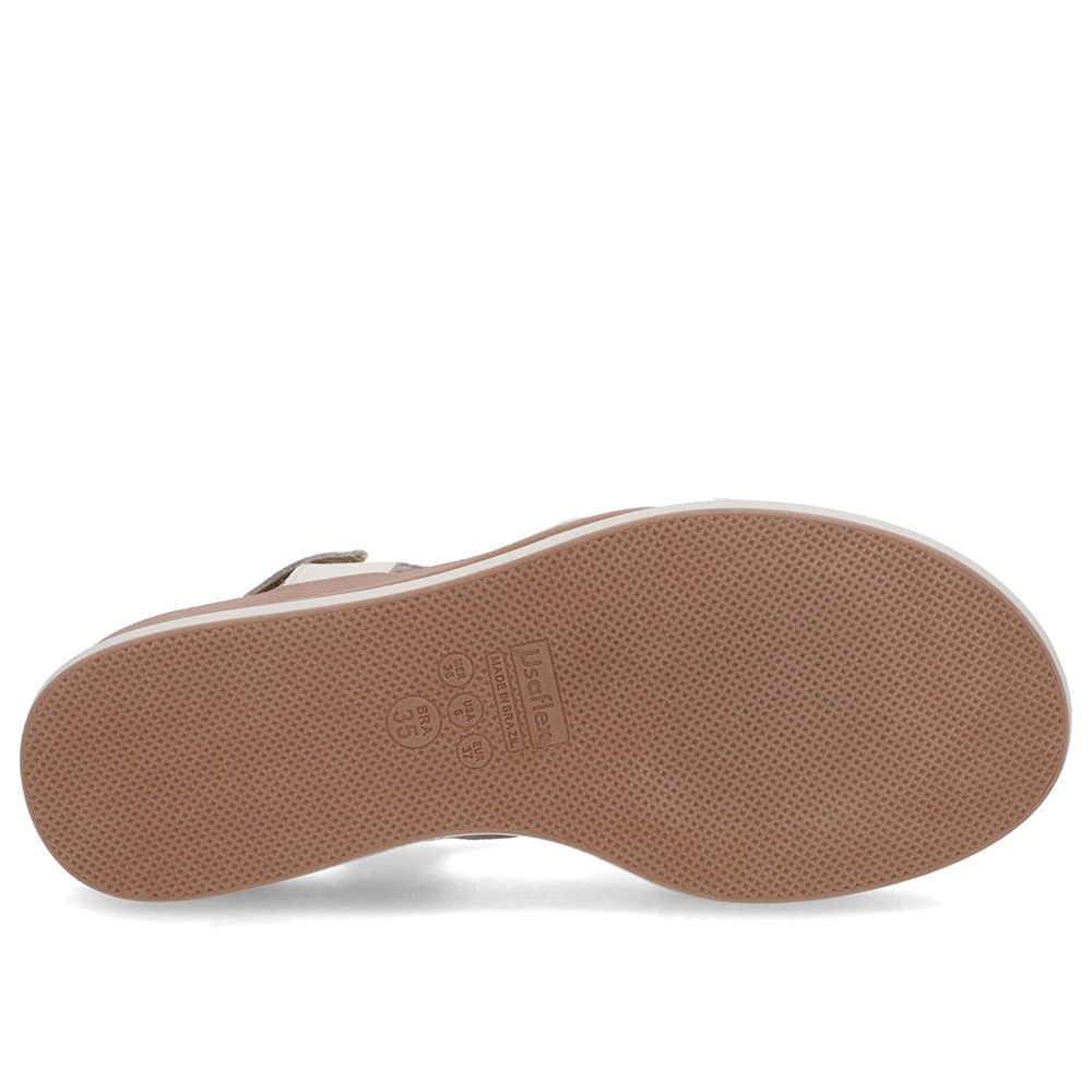 Sandália Salto Plataforma Couro Branca Marfim Tiras Trançadas Branco 5