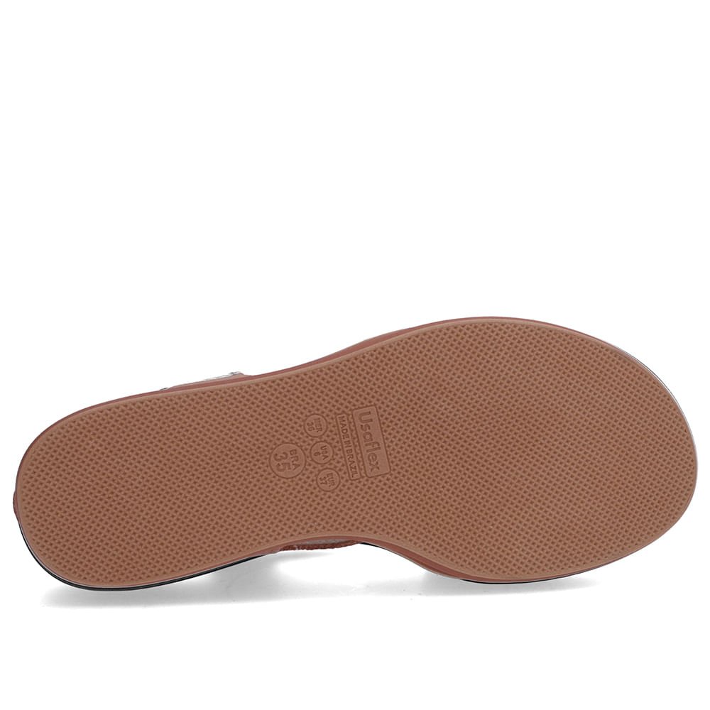 Sandália Salto Plataforma Couro Rosa Tiras Trançadas Rosa 5