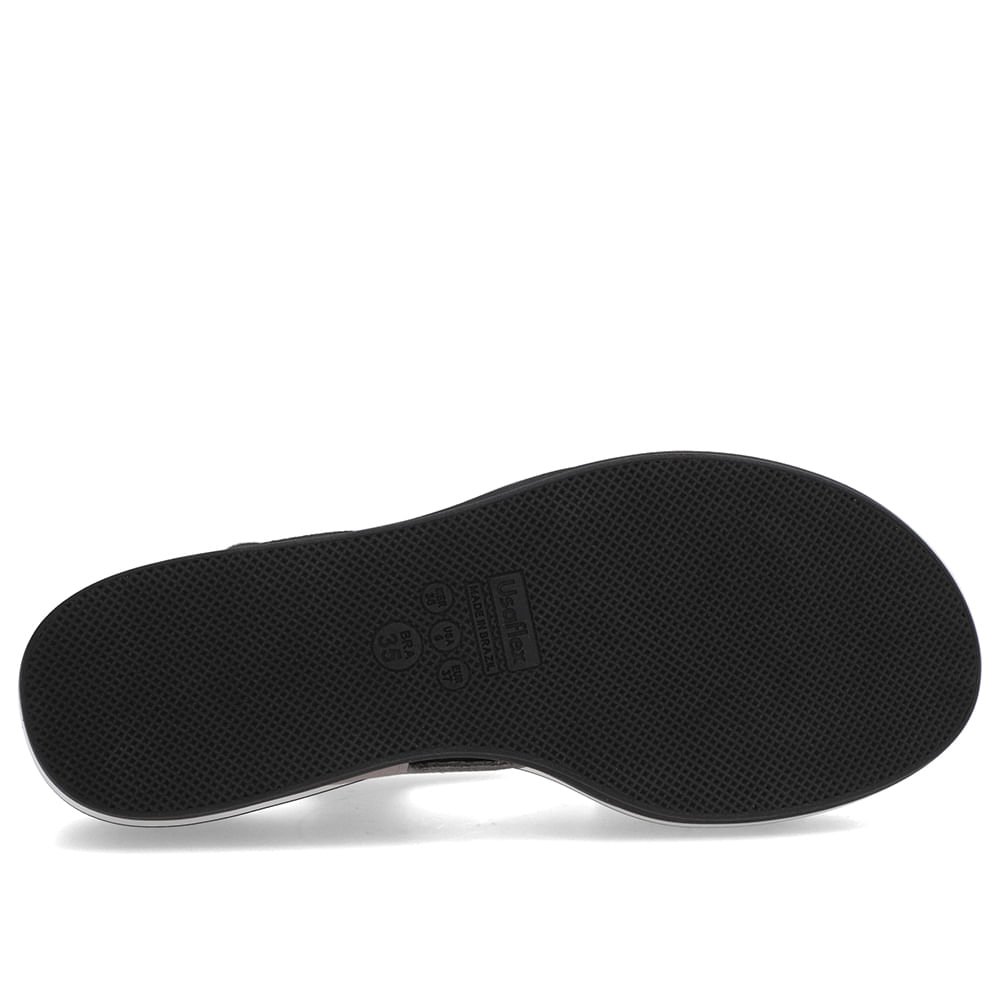 Sandália Salto Plataforma Couro Aço Tiras Trançadas Cinza 5