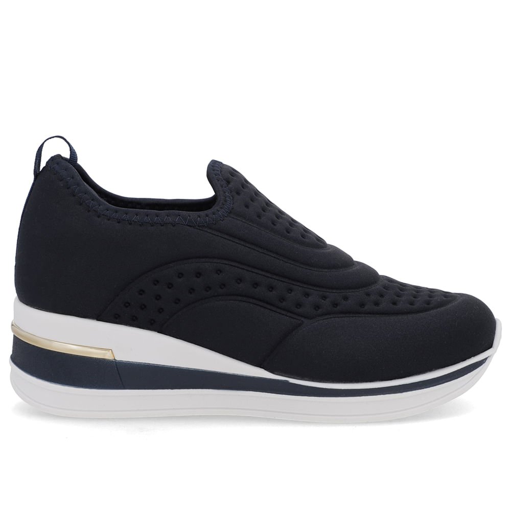 Tênis Casual Azul Elastano Detalhes