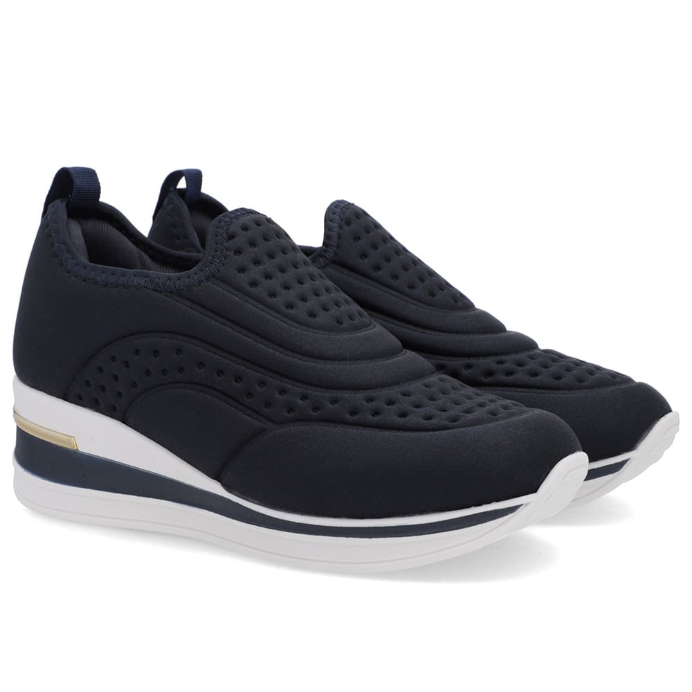 Tênis Casual Azul Elastano Detalhes Azul 2