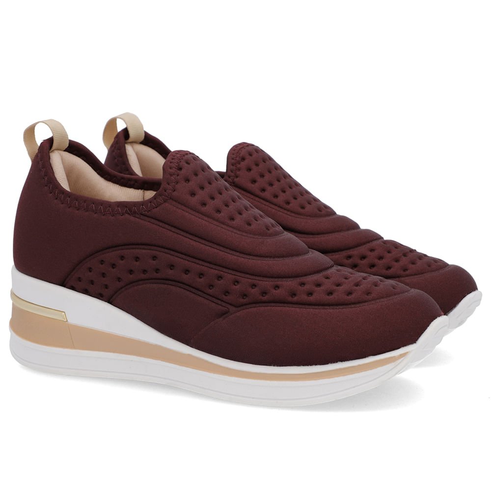 Tênis Casual Roxo Elastano Detalhes Roxo 2