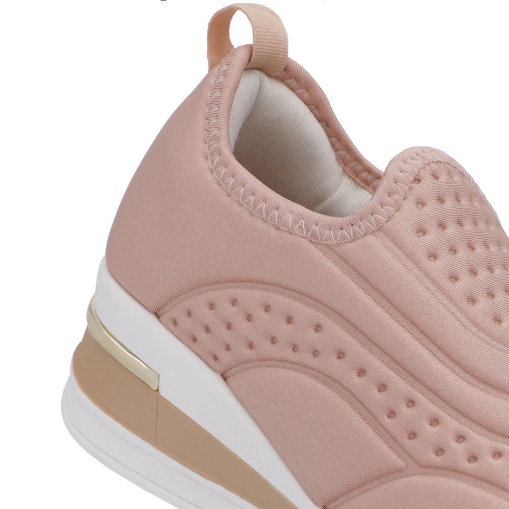 Tênis Casual Rosa Elastano Detalhes Rosa 4
