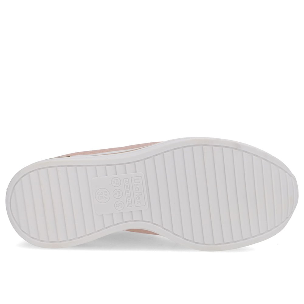 Tênis Casual Rosa Elastano Detalhes Rosa 5