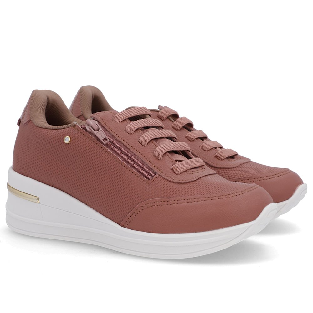 Tênis Zíper Lateral Rosa Vintage Rosa 2