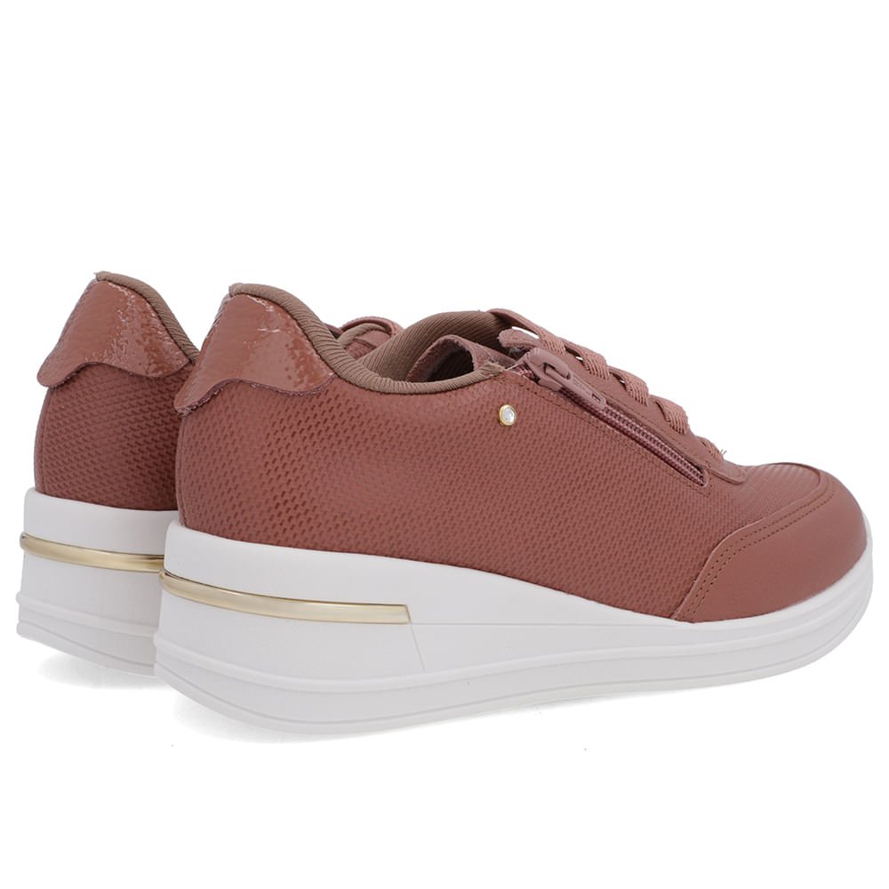 Tênis Zíper Lateral Rosa Vintage Rosa 3