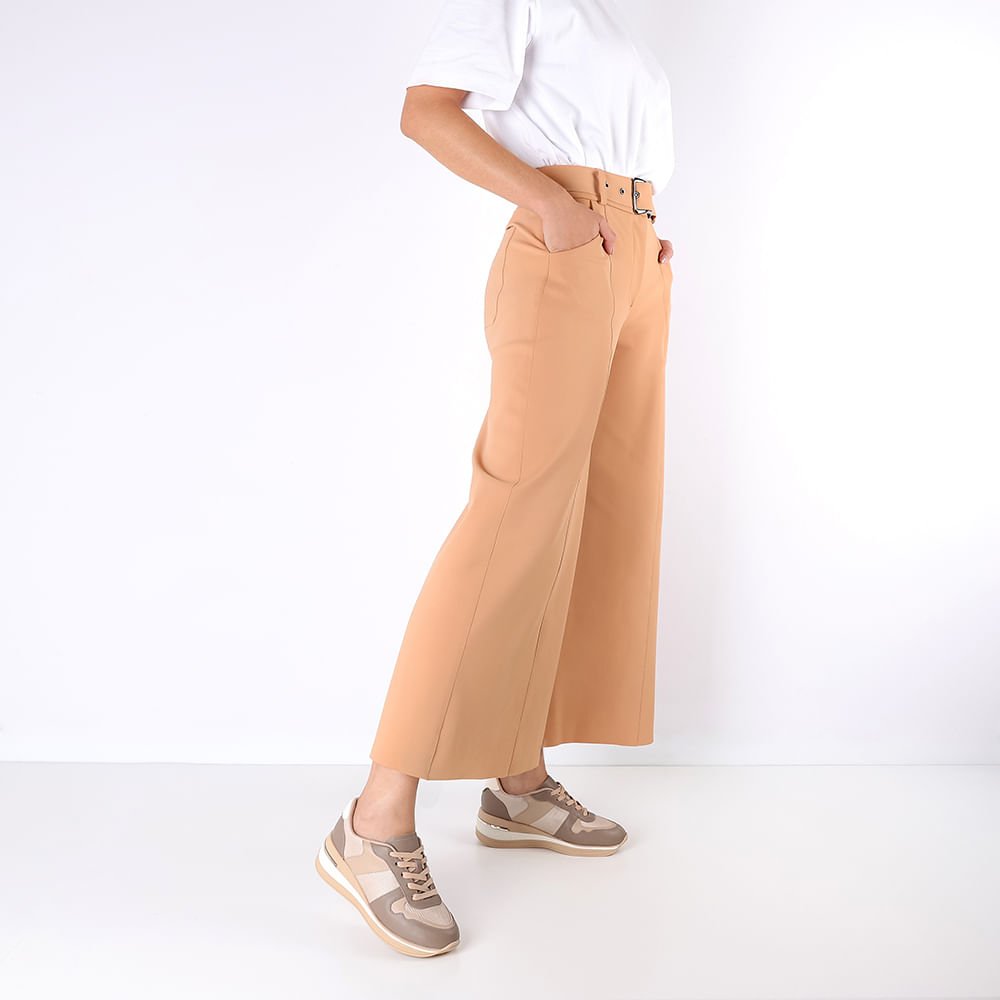 Tênis Cadarço Marrom Couro Tecido Marrom 4