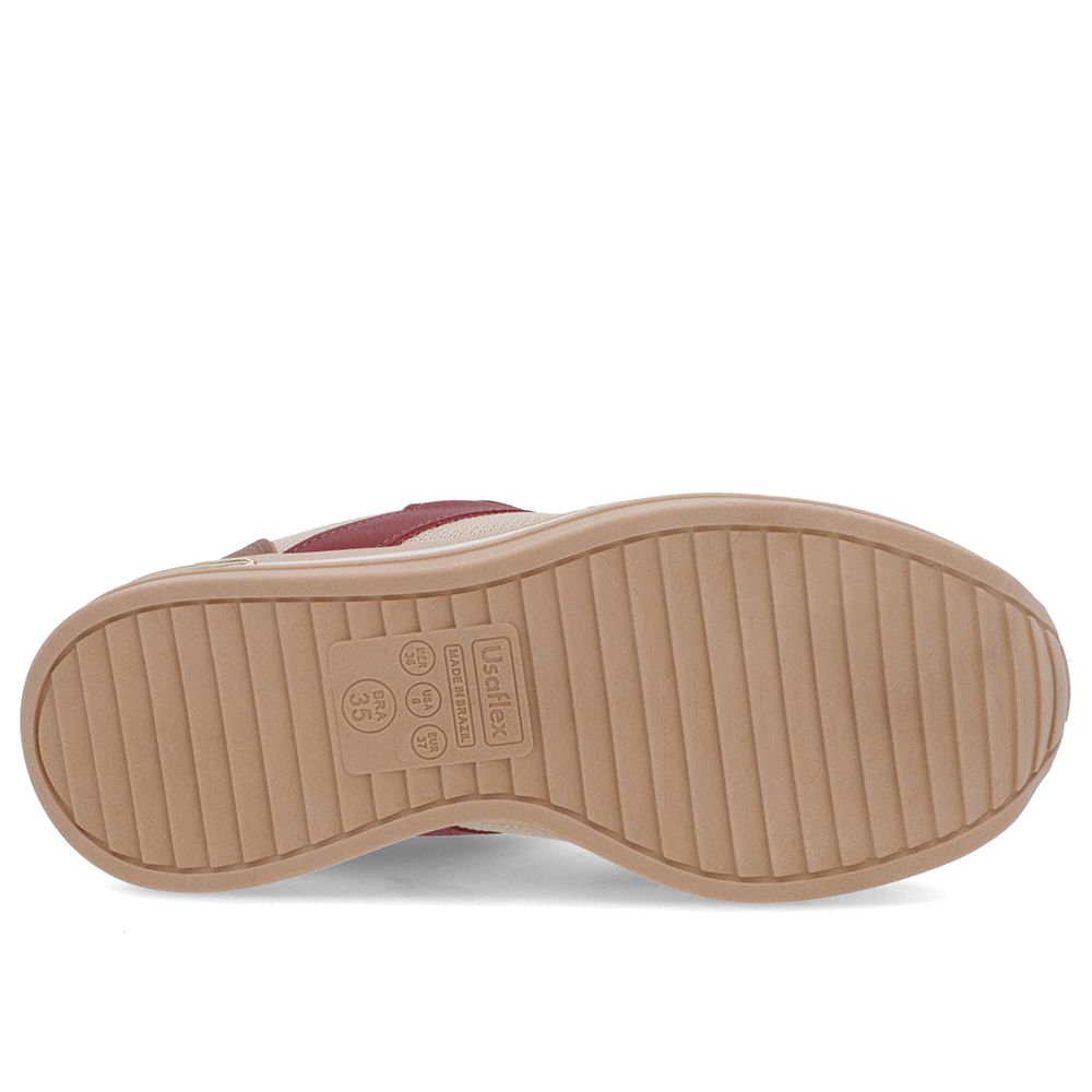 Tênis Cadarço Marrom Couro Tecido Marrom 5