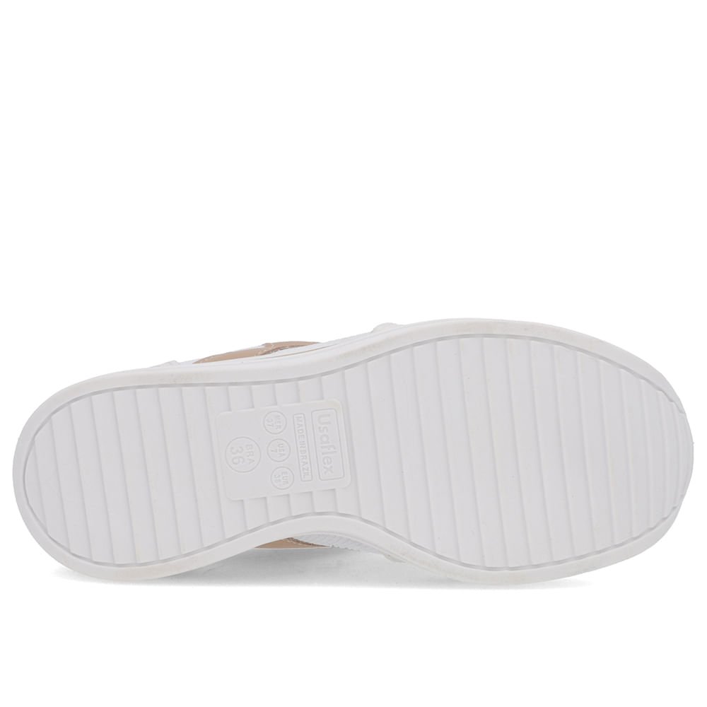 Tênis Cadarço Branco Couro Tecido Branco 5