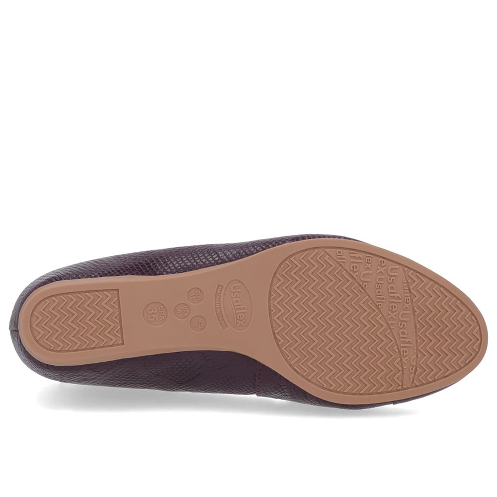 Sapatilha Roxa Couro Salto Embutido Roxo 5