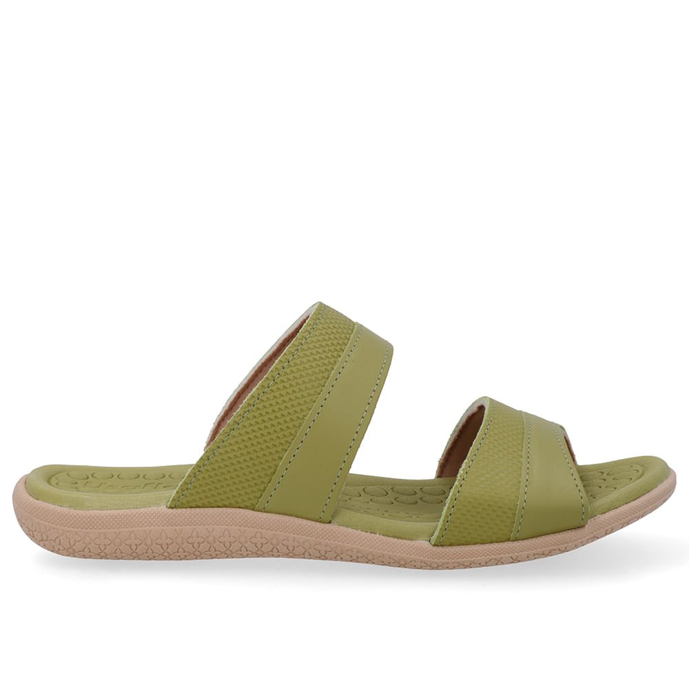 Slide Verde Rasteiro Couro