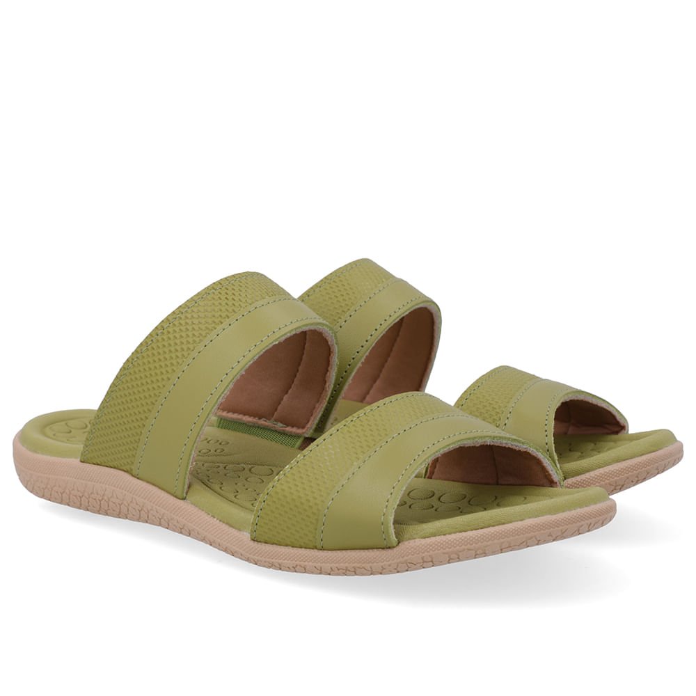 Slide Verde Rasteiro Couro Verde 2