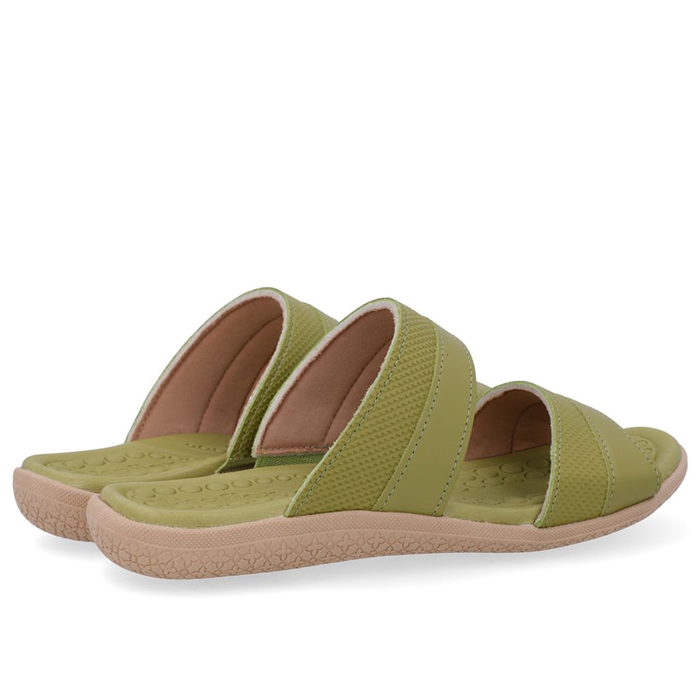 Slide Verde Rasteiro Couro Verde 3