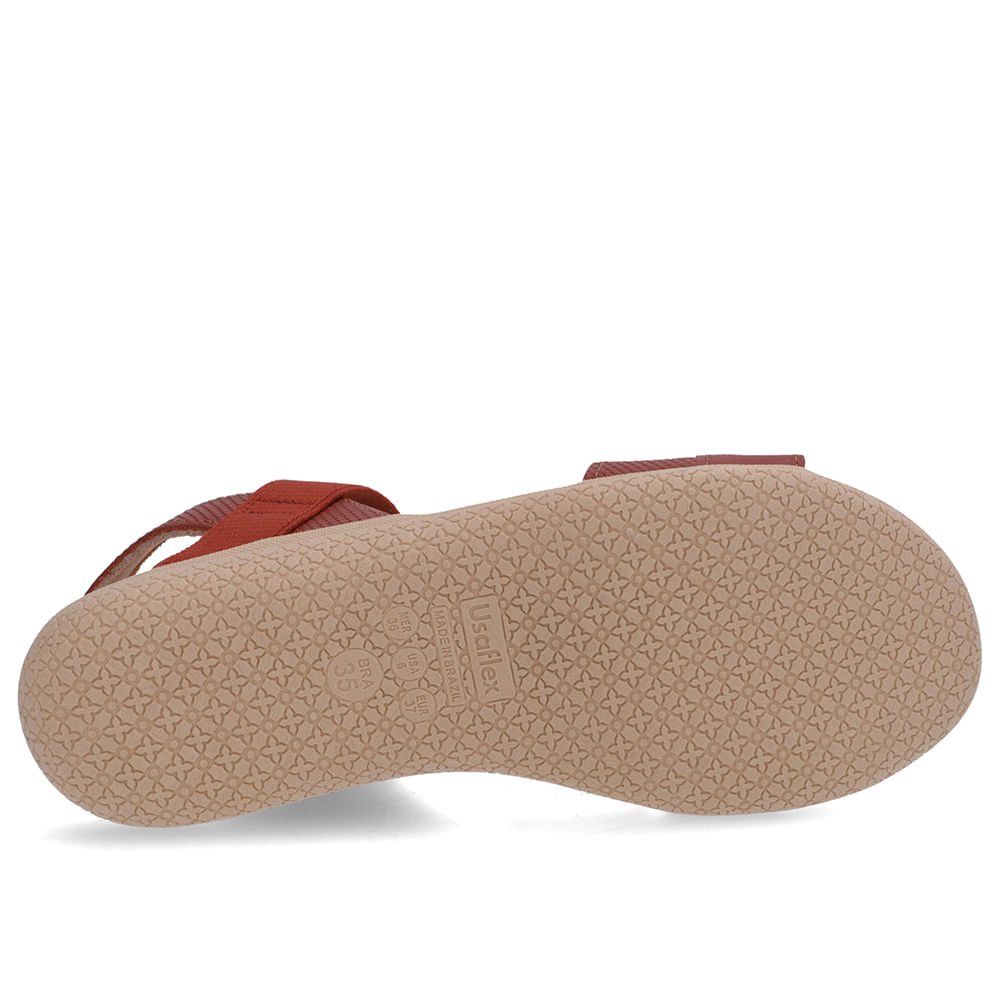 Sandália Couro Marrom Tira Elástico Básica Marrom 5