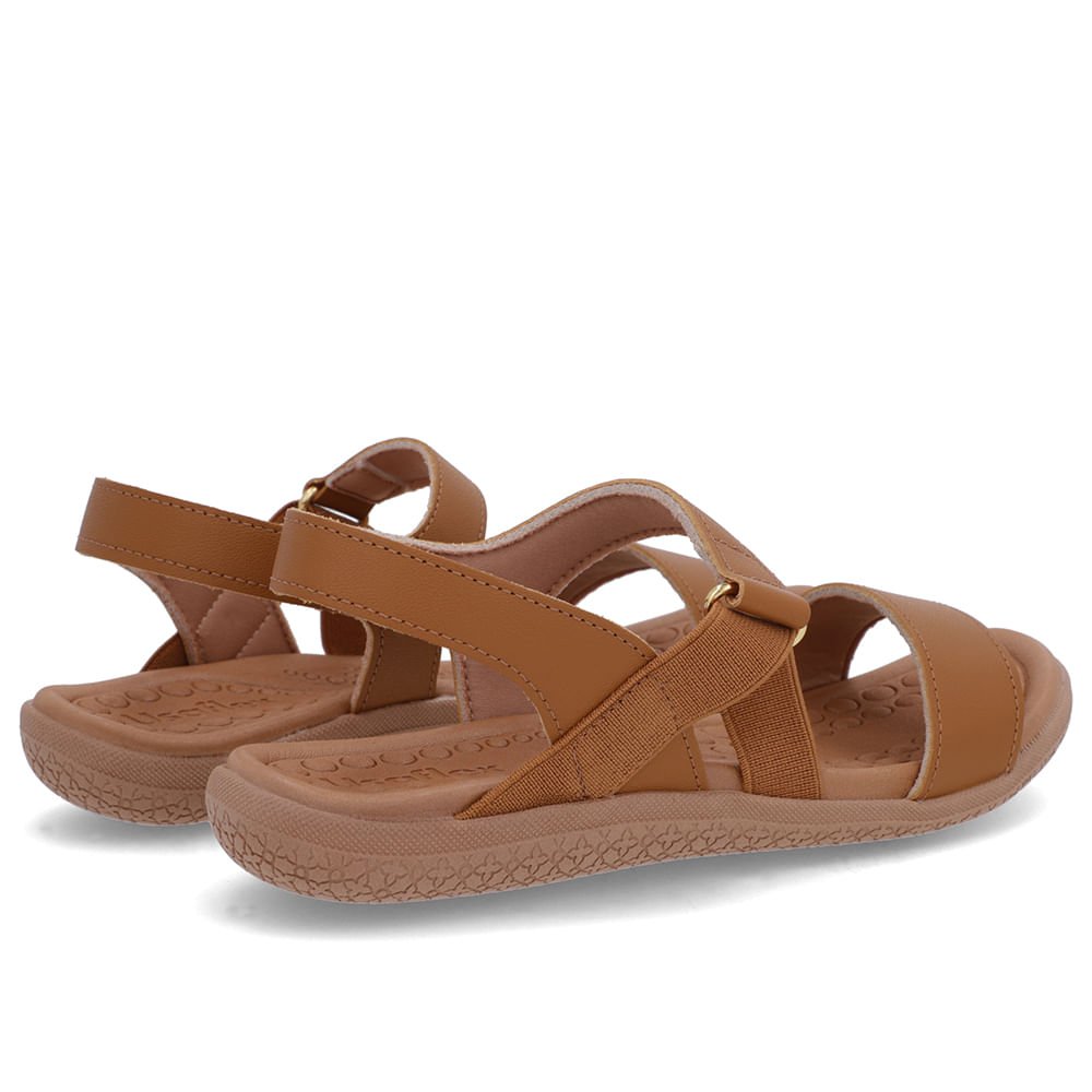 Sandália Tira Lateral Elástico Marrom Marrom 3