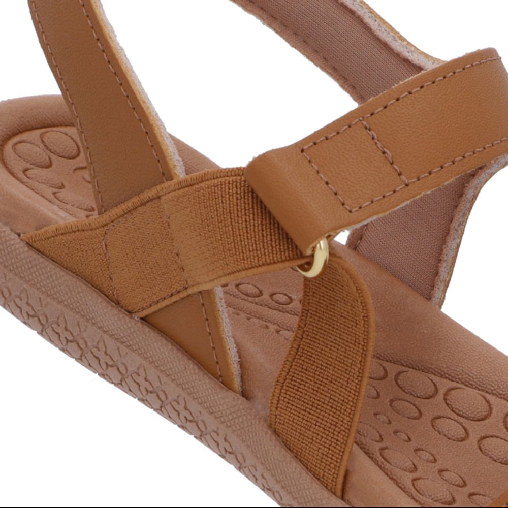 Sandália Tira Lateral Elástico Marrom Marrom 4